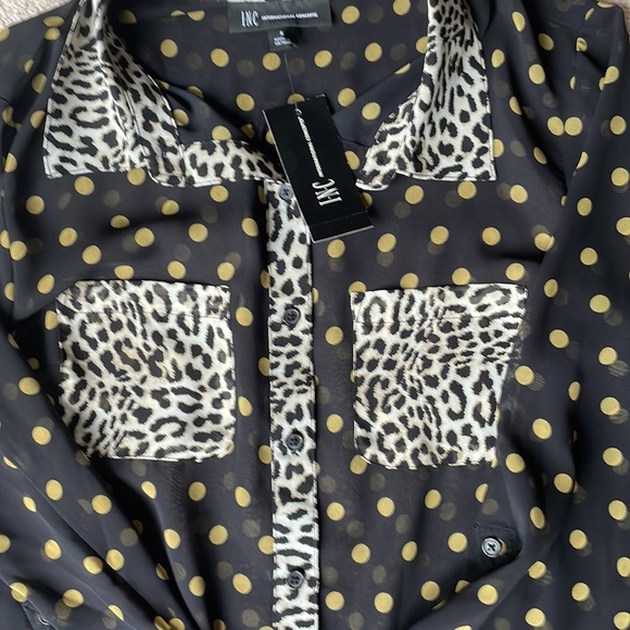 Adorable Inc leopard blouse size s - Picture 2 of 7